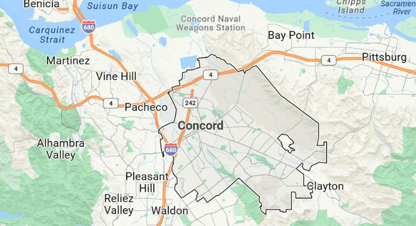 Concord as-built services map