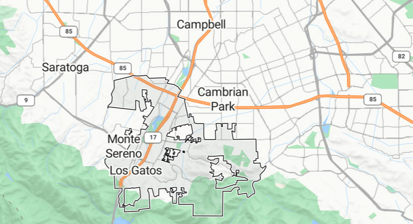 Los Gatos as-built services map