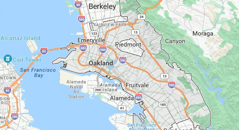 Oakland as-built services map