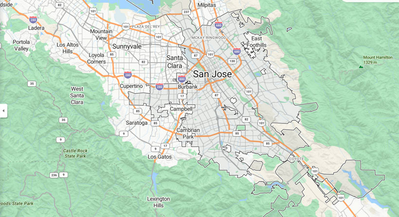 San Jose as-built services map