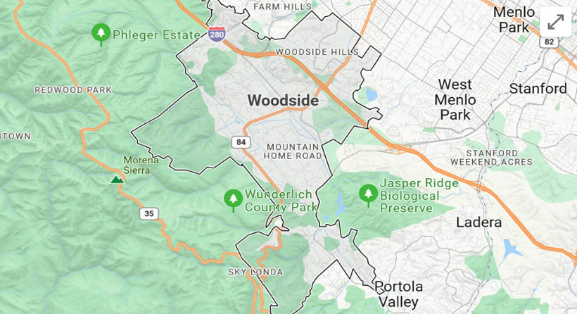 Woodside as-built services map